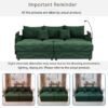 Modern Style 3 Seater Sofa Sectional Sofa Couch With Storage Space, Two Movable Ottomans, Two USB Ports, Two Cup Holders, A Phone Holder For Living Room - Green - Image 21