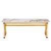 Coffee Table With A Natural And Smooth Marble Pattern On The Surface - Gold - Image 16