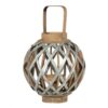 Decorative Lantern With Handle, Wooden Lantern For Indoor Outdoor, Home Garden, Wedding - Silver - Image 2