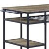 Lona - Kitchen Island - Rustic Oak / Black - Image 4