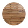 Coffee Table Durable Solid Acacia Wood - Natural Wood / Brown - Image 5