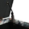 Elegant Flower Pattern Storage Ottoman With Soft Upholstery And Wood Frame - Flower - Image 5