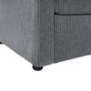 Twin Size Sofa Bed Sleeper Sofa Loveseat Sofa With Foldable Mattress, USB Ports, Side Table & Storage Pocket - Gray - Image 17