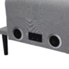 Folding Ottoman Sofa Bed With Stereo - Gray Fabric - Image 10