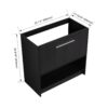 Modern Freestanding Bathroom Vanity With 2 Doors (Excluding Sink) - Black Oak - Image 3