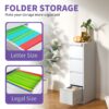 Steelcraft Pro 4 Drawer Vertical File Cabinet With Lock For A4 Legal / Letter Size, Metal - Brushed Nickel - Image 9