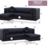 Pompano - Sofa Chaise - Black - Image 5