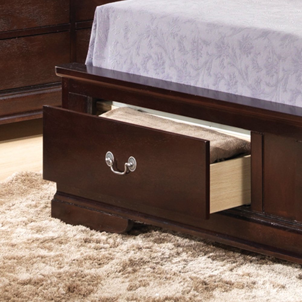 Louis Phillipe - Full Panel Storage Bed - Cappuccino - Image 4
