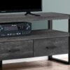 TV Stand, Console, Media Entertainment Center, Storage Solution Drawers - Black - Image 5