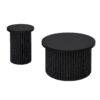 Coffee Table (Set of 2), Round Coffee Table, Modern Side Tables Accent End Table For Living Room - Black - Image 8