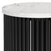 Demy - Metal Accent Table - White Marble / Black - Image 6