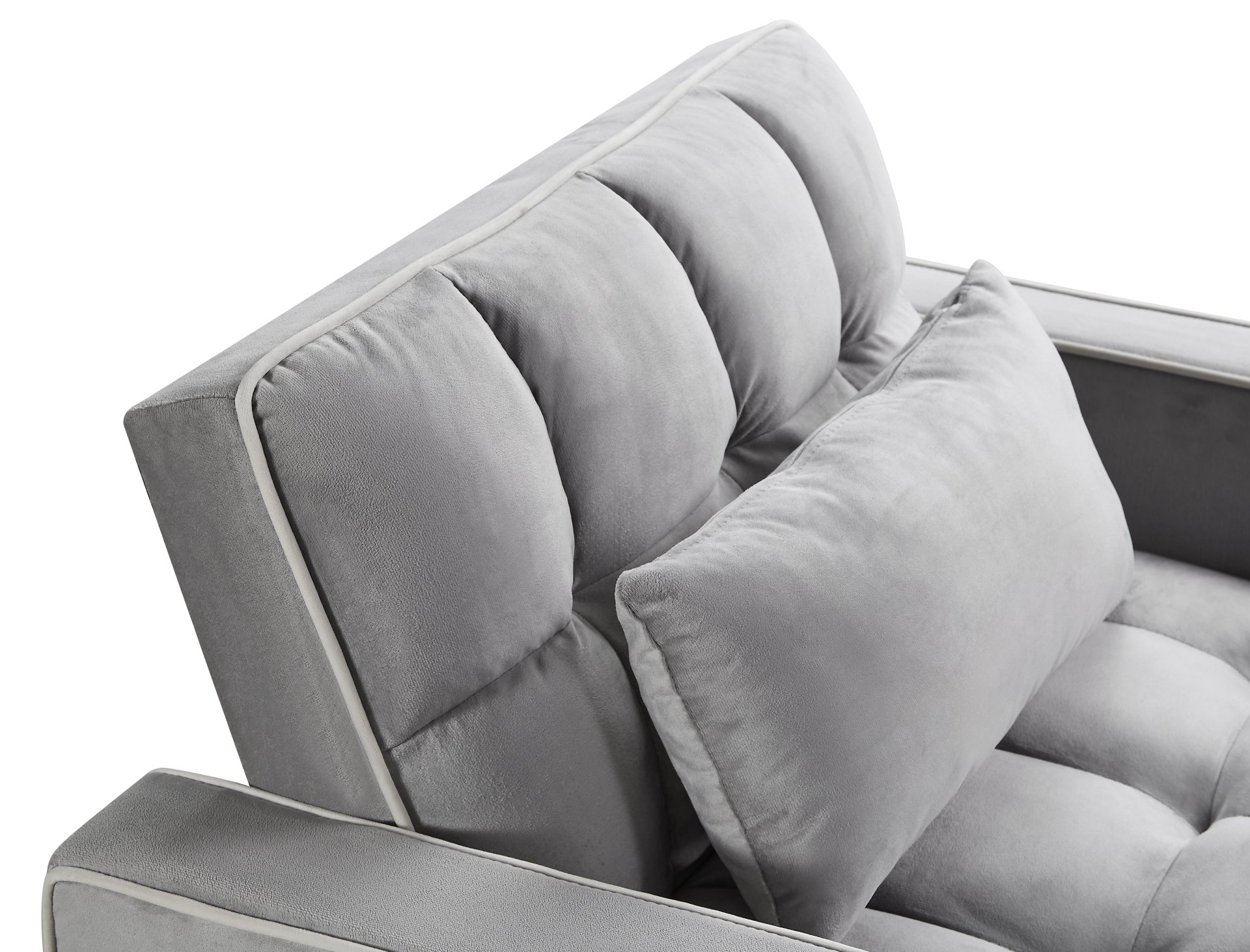 Convertible Sleeper Chair Sofa Bed Adjustable Pull Out Sleeper Chair Bed Multi-Pockets Folding Sofa Bed For Living Room Bedroom Small Space, 3 In 1 Sofa Bed - Gray - Image 10