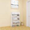 Shaker Shape Door Shoe Rack 3 Doors Shoe Cabinet With 2 Drawers With Open Space For Shoes - Matte White - Image 2
