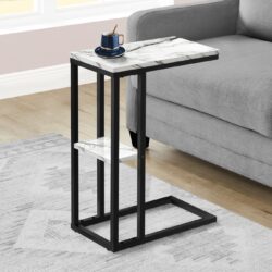 Accent Table C - Shaped, Contemporary And Modern - White