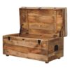 Buffalo - Hide Leather Storage Trunk - Beige / Brown - Image 6