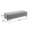 Contemporary Ottoman With Foam Cushion And Durable Upholstery - Gray - Image 3