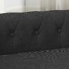 Modern Elevated Dog Sofa Bed For Small And Medium Dogs, Comfortable Linen Pet Bed - Black - Image 6