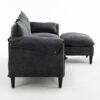 Convertible Combination Sofa, Sofa L Shaped, Sofa With Footstools With Storage Sofa For Living Room, Living Room 3 Seater Combination Sofa - Gray - Image 11
