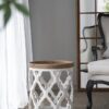 Large Distressed Side Table - White - Image 14