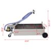 High Impact Polypropylene 20 Gallon Low Profile Oil Drain With Pump Steel - Gray - Image 3