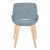 Fabrico - Mid-Century Modern Dining Chair (Set of 2) - Natural / Blue - Image 5