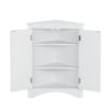 Triangle Bathroom Storage Cabinet With Adjustable Shelves, Freestanding Floor Cabinet For Home Kitchen - White - Image 15