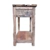 Rustic 2 Drawer Kitchen Island - Wood - Image 6