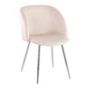 Fran - Contemporary Chair (Set of 2) - Chrome / Cream - Image 2