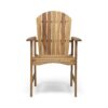 Outdoor Weather Resistant Acacia Wood Adirondack Dining Chairs Set (Set of 2) - Natural - Image 4