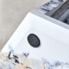 Hexagonal Coffee Table With Pattern Stickers And Multi Hole Design For Extra Storage - White - Image 7