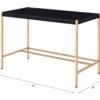 Midriaks - Writing Desk With USB - Black / Gold - Image 9