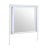 Adalid - Square Shaped Mirror With LED Lighting And Glittered Detailing - White - Image 4