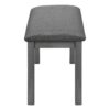 Bench, Rectangular, Upholstered, Transitional Versatile Design - Gray - Image 4