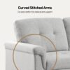 Lucca - Linen Reversible Sleeper Sectional Sofa With Storage Chaise - Light Gray - Image 19