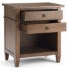 Carlton - Bedside Table - Rustic Natural Aged Brown - Image 2