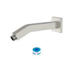 Premium 6" Shower Arm With Flange, Stainless Steel Construction - Brushed Nickel
