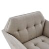 Mid - Century Lounge Chair With Button Tufting - Light Gray - Image 4