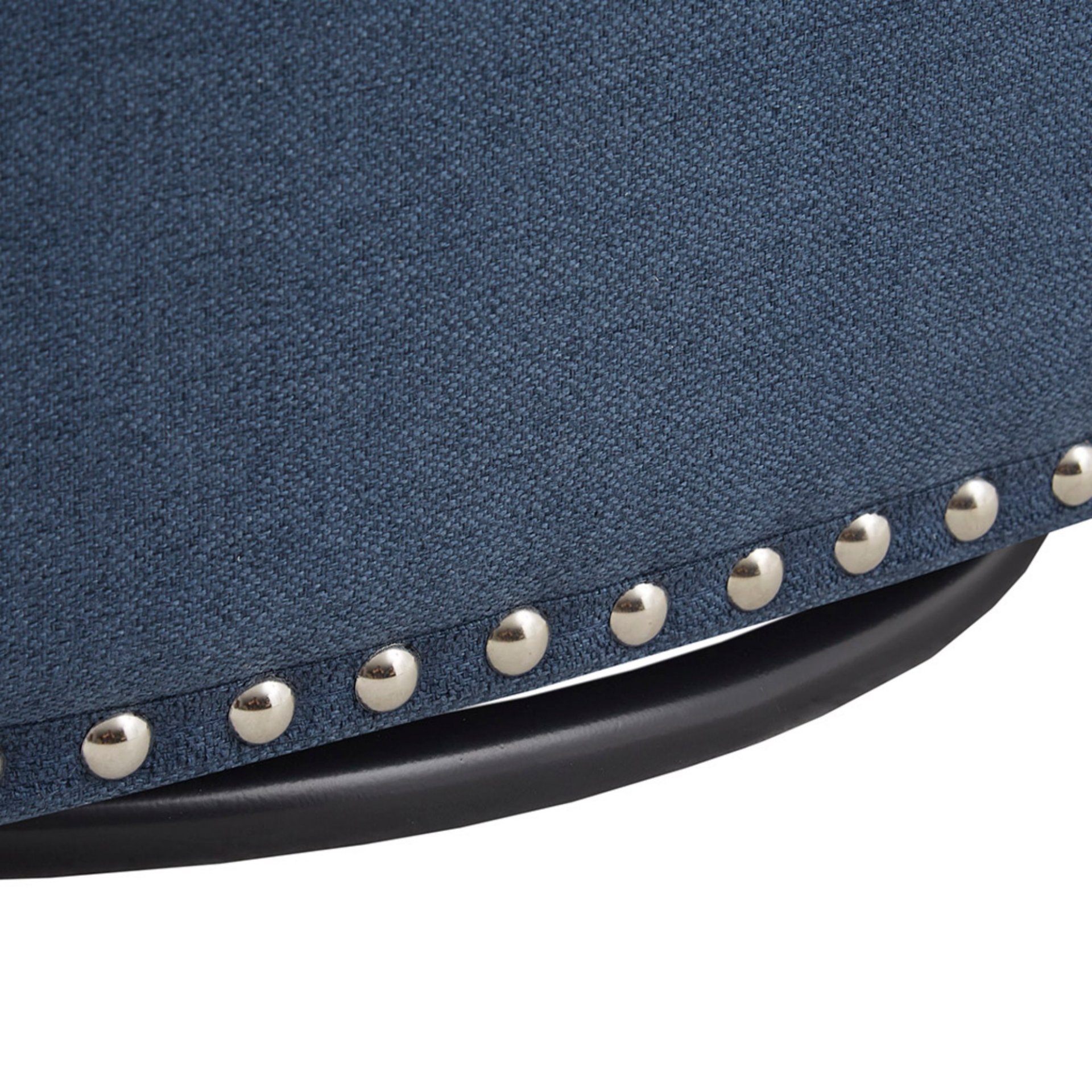 Luxurious Swivel Chair With 360 Degree Rotation Fabric And Solid Wood - Blue - Image 7