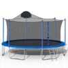 14Ft Trampoline For Adults & Kids With Basketball Hoop, Outdoor Trampolines With Ladder And Safety Enclosure Net For Kids And Adults, Double-Side Color Cover - Blue - Image 2