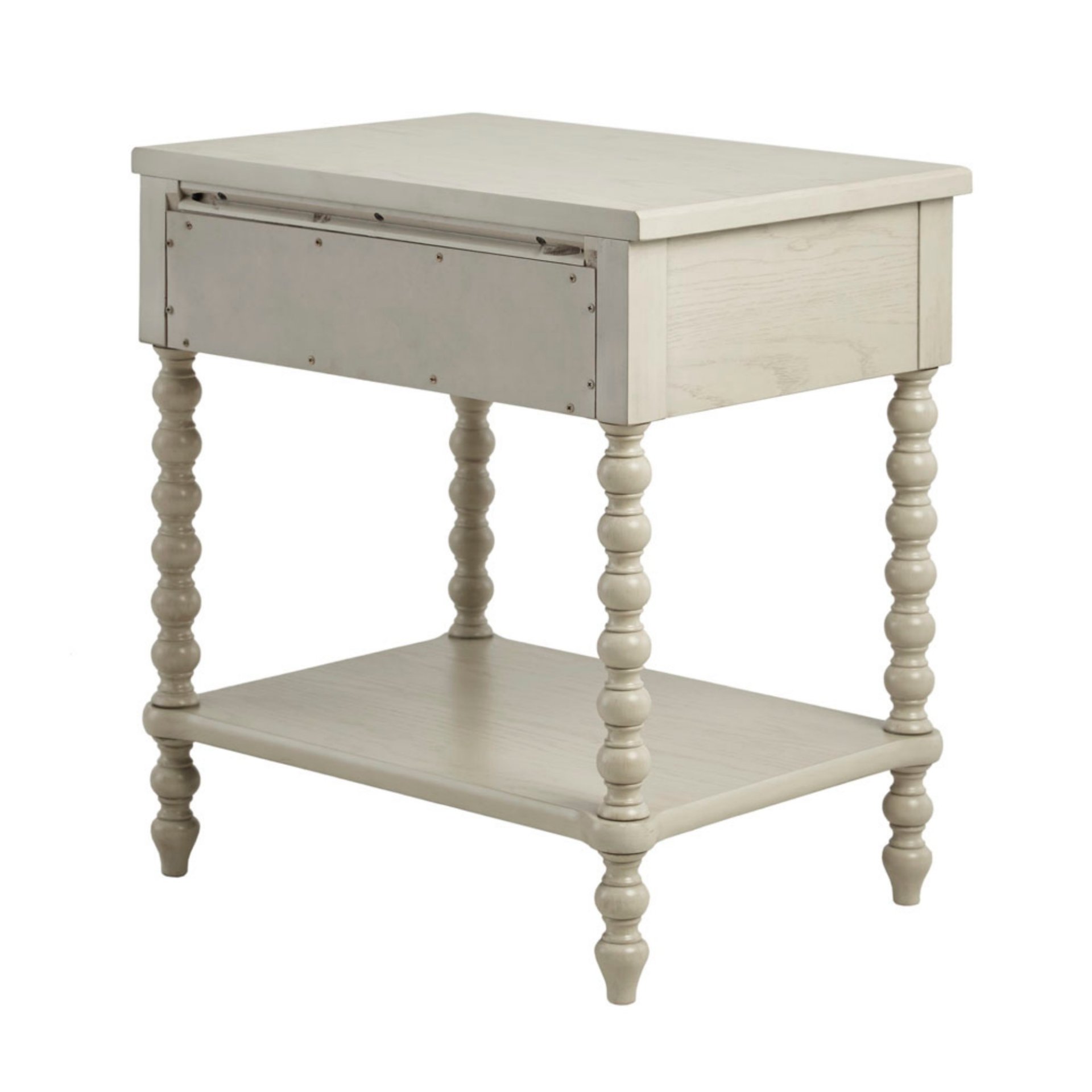 Nightstand Table With Drawer And Shelf - Natural - Image 5