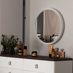 Carena - Round Mirror - Gray