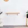 Laundry Room Folding Table Wall Mounted Folding Table For Small Spaces, Fold Down Desk, Workbench, Addition To Garage & Shed - Burly Wood - Image 8