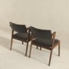 Edwin - Mid-Century Modern Dining Chair (Set of 2) - Black / Brown - Image 4