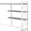 Full Size Daybed With Movable Desk, Grid, Shelves And Clothes Hanger - White - Image 6