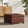 Storage Ottoman For Living Room, Bedroom - Light Brown - Image 2