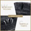 High Back Durable Comfort Bean Bag Sofa Couch For Adults And Kids - Black - Image 6