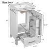 18" Bathroom Vanity With Sink, Soft Close Drawers, Door Organizer, Divider Drawer, Adjustable Foot Pads - White - Image 4