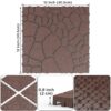 Stone Texture 12" Patio Deck Tiles, Diy - Module Interlocking Decking Tiles Floor Tile, Easy And Quick Installation Court Tiles For Porch Poolside Balcony Backyard 44 Pieces - Red Brown - Image 3