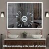 LED Bathroom Vanity Mirror Wall Mounted, Adjustable White / Warm / Natural Lights Anti-Fog Touch Switch With Memory Modern Smart Large Bathroom Mirrors - Silver - Image 10