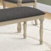 Bench, Rectangular, Upholstered, Transitional - Gray - Image 11